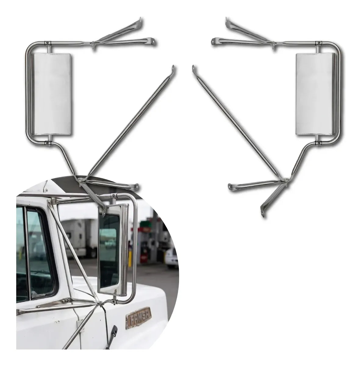 Par Espejos Famsa Dina Qsp Inter Aluminio Calidad Premium