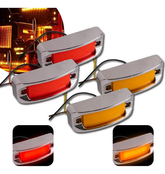 Par De Plafones Universal De Luz De Gel Luz Fija Y Estrobo