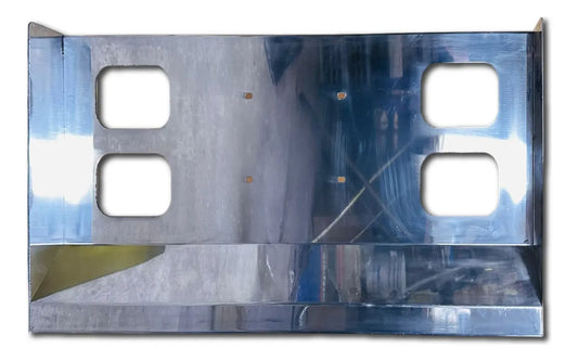 Porta Placa Con Plafonera Para Tracto Camión Acero Inox