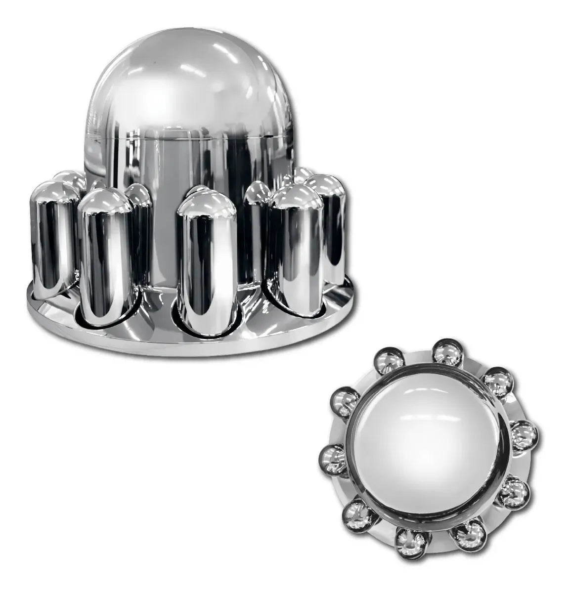 Copa Trasera Con Tapones 33mm Tipo Tubo Redondo Cromada