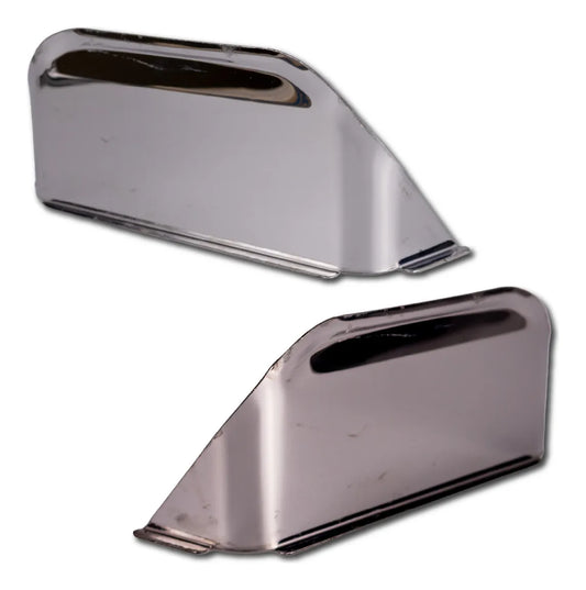 Par Visera Para Faro Rectangular Chica Acero Inoxidable 18cm