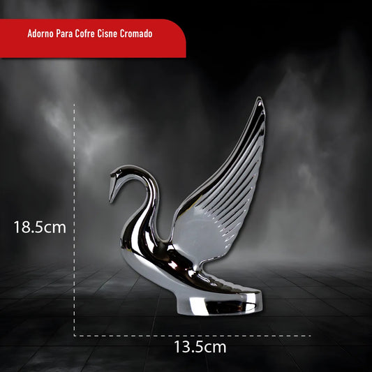 Adorno Para Cofre Cisne Metal Cromado Excelente Calidad