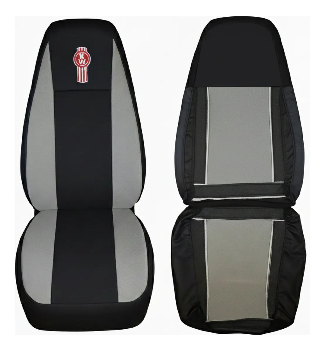Cubre Asientos Kenworth Guitarrón T2000-w900-t800-t600-t660 Negro/Gris