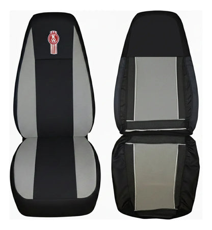 Cubre Asientos Kenworth Guitarrón T2000-w900-t800-t600-t660 Negro/Gris