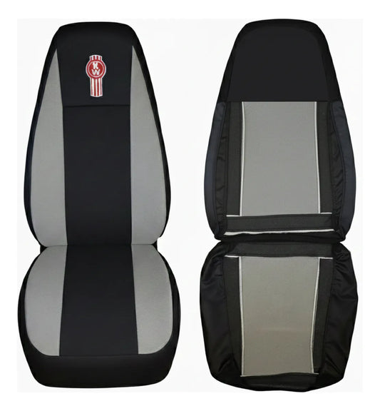 Cubre Asientos Kenworth Guitarrón T2000-w900-t800-t600-t660 Negro/Gris