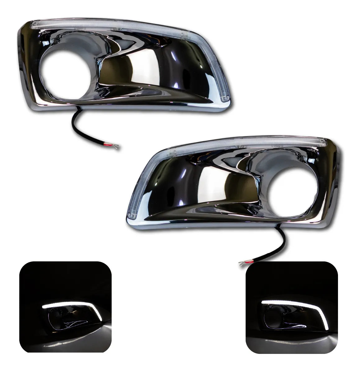 Bisel Para Faro Neblinero Kw T660 Con Luz Led Izq O Der