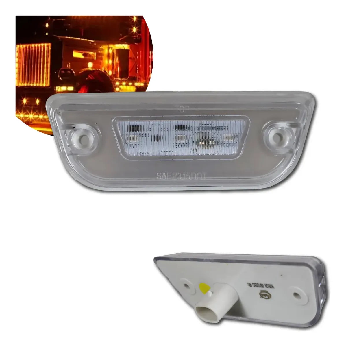 Plafon 9 Led Para Kw T680 T880 / Peterbil Claro/ambar Hallo