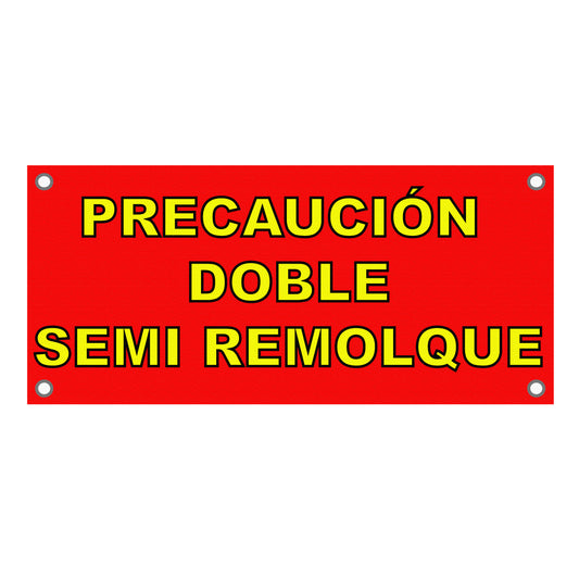 Lona De Precaución Doble Semi Remolque Excelente Calidad