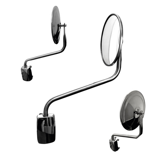 Espejo Para Cofre De Camión Unibrazo, Curvo 8 Acero Inoxidable