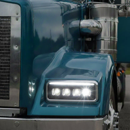 Juego De Faro Led Kenworth T800 T600 W900 Peterbilt Ambos Lados
