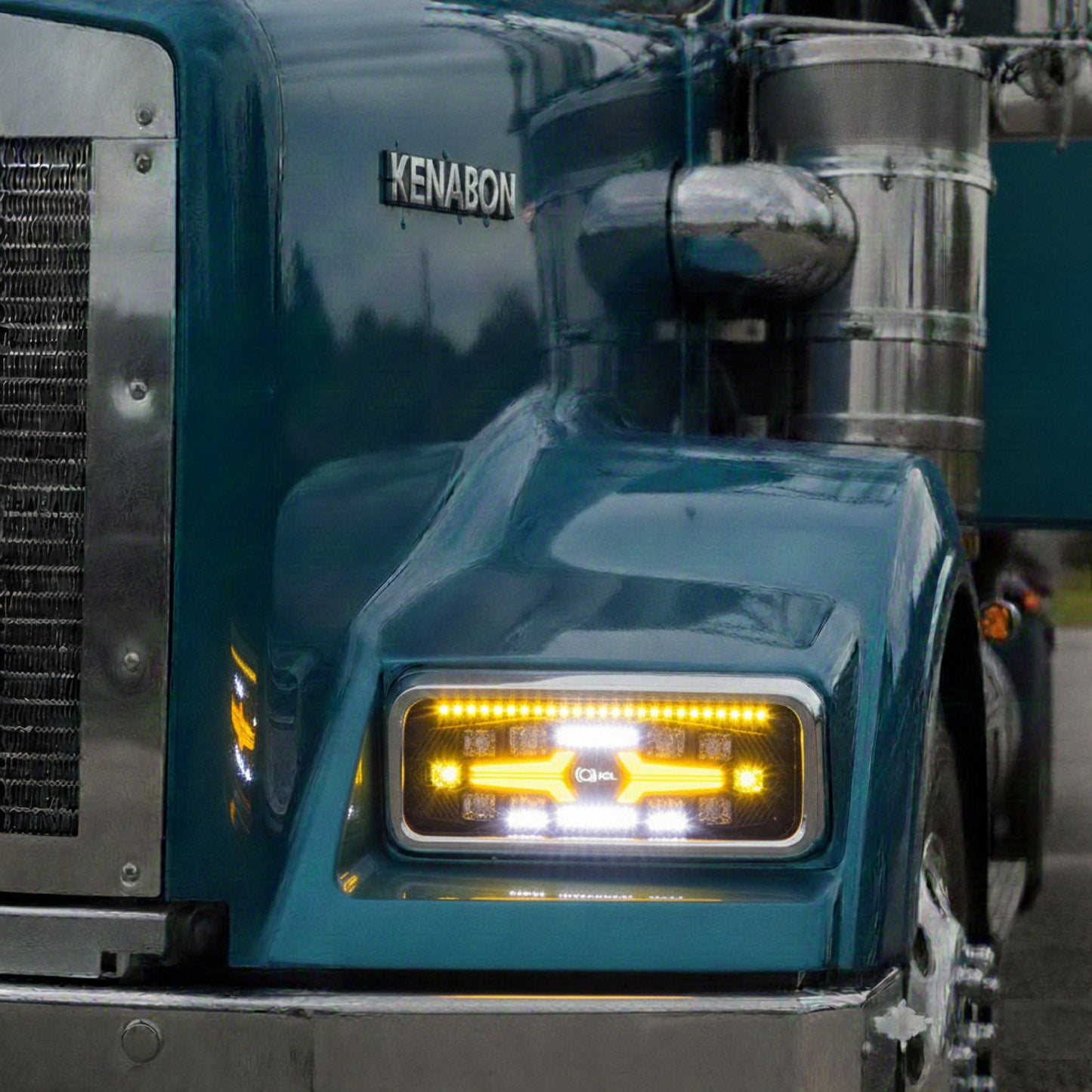 Juego De Faro Led Kenworth T800 T600 W900 Peterbilt Ambos Lados