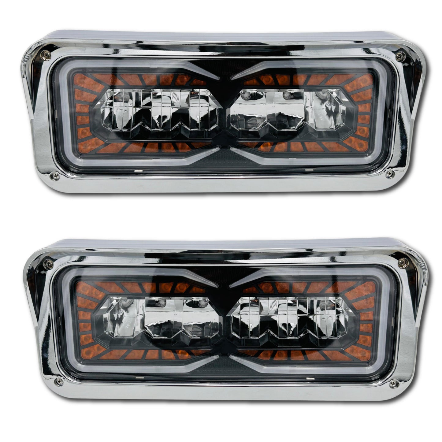 Juego De Faro Led Kenworth T800 T600 W900 Peterbilt Ambos Lados