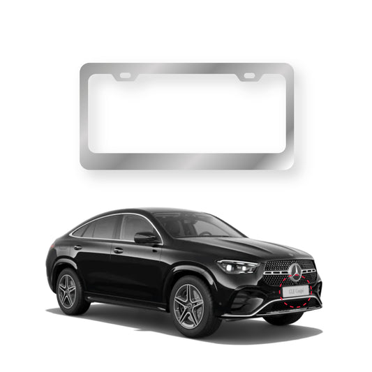 1 Porta Placa Cromado Reforzado, Anti Multa Por Obstrucción