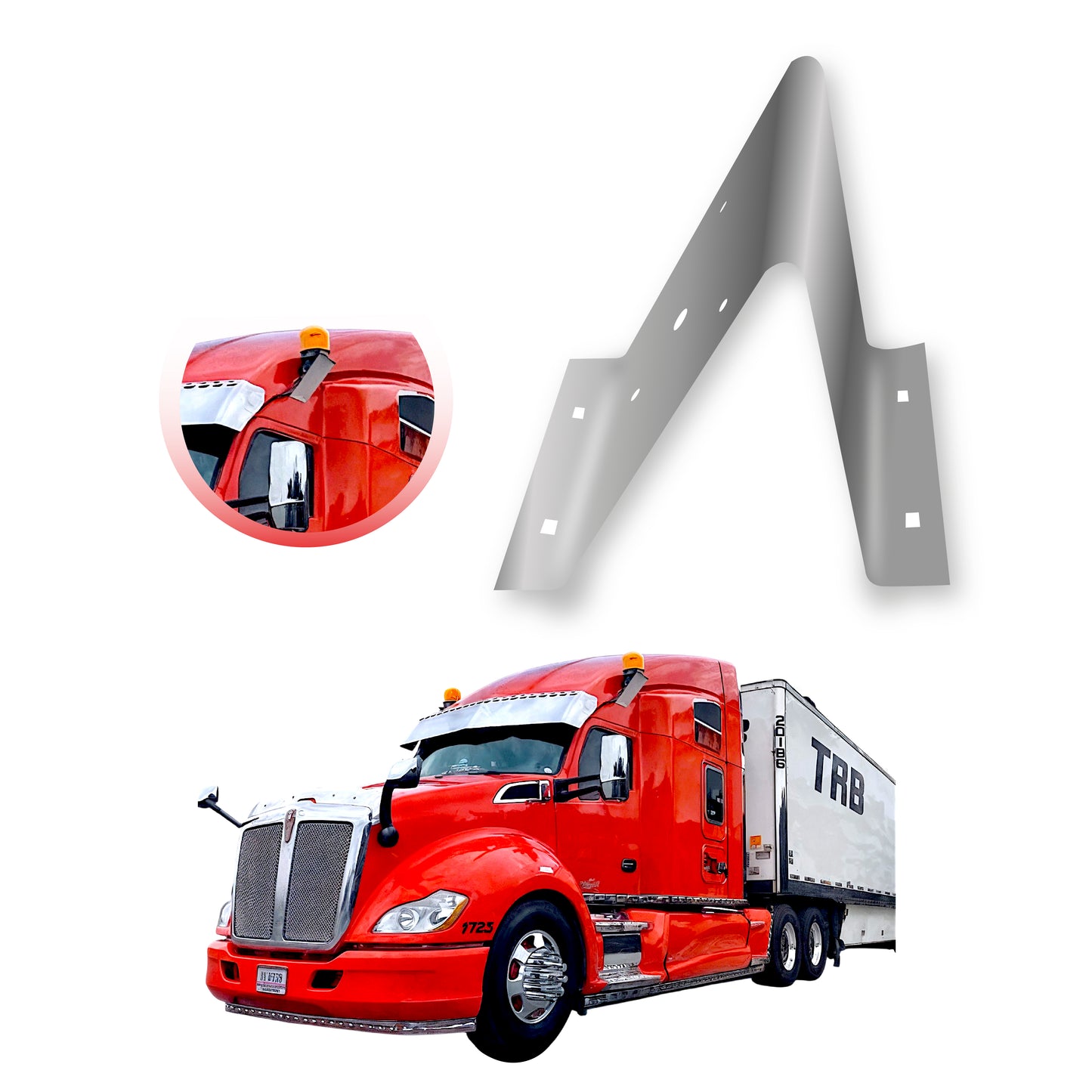 Base Para Torreta Emergencia Chica 24.5cm X 16cm Cromado