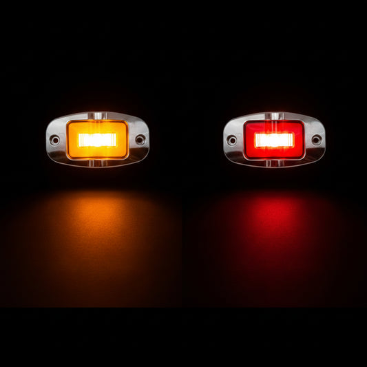 Plafones Laterales Tipo Carrito Caja Trailer Ambar Par