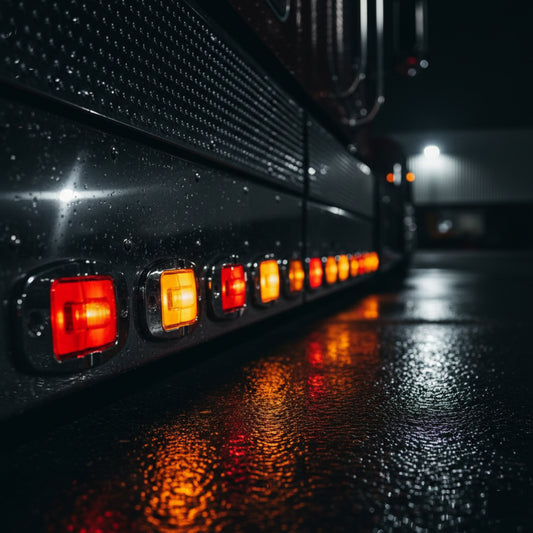 Plafones Laterales Tipo Carrito Caja Trailer Ambar Par