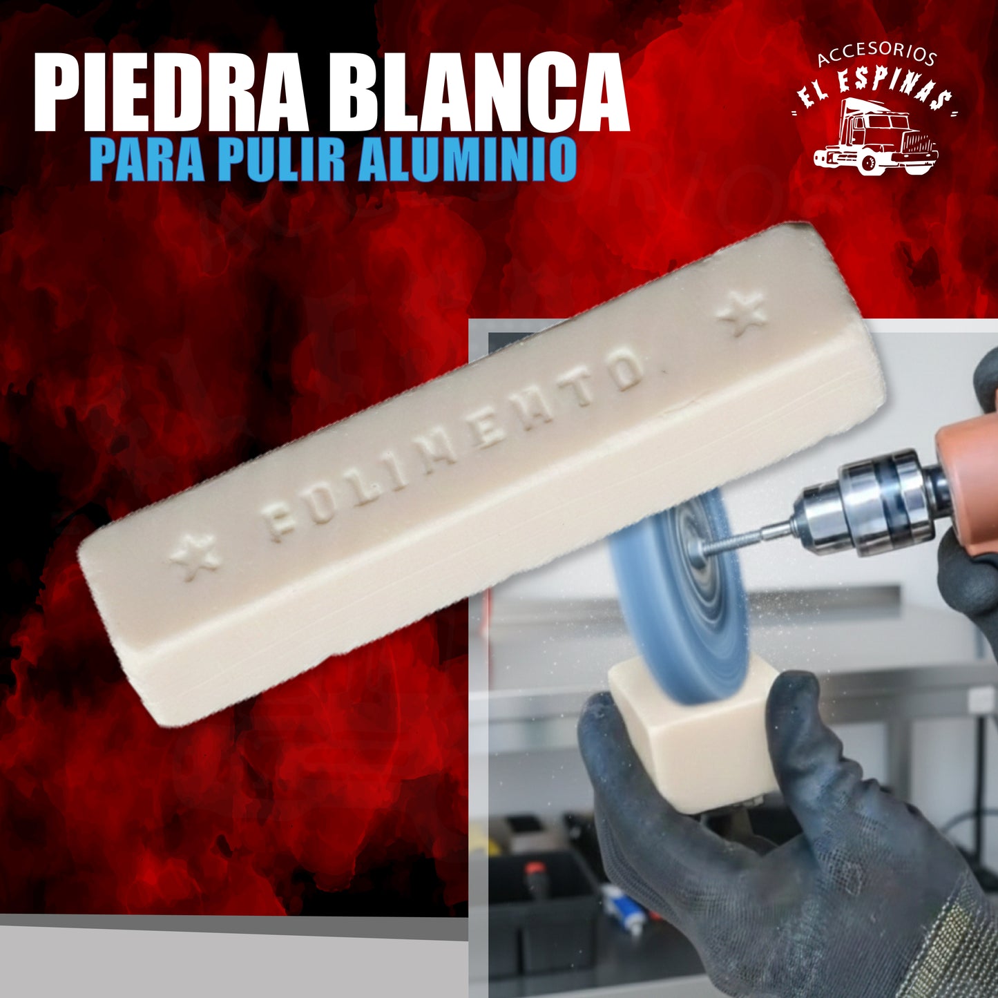 Piedra Para Pulir Aluminio Blanca Y Verde