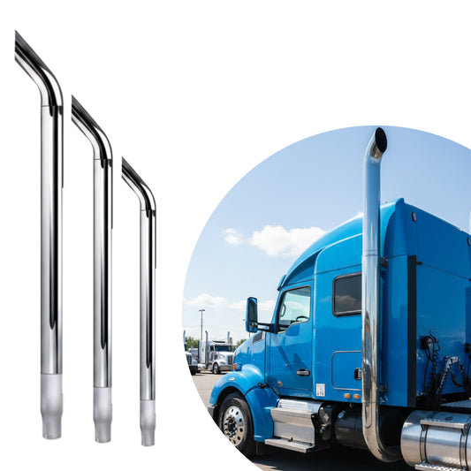 Pipa Cromada Cuello De Ganso 7x120 Con Reducción A 5"