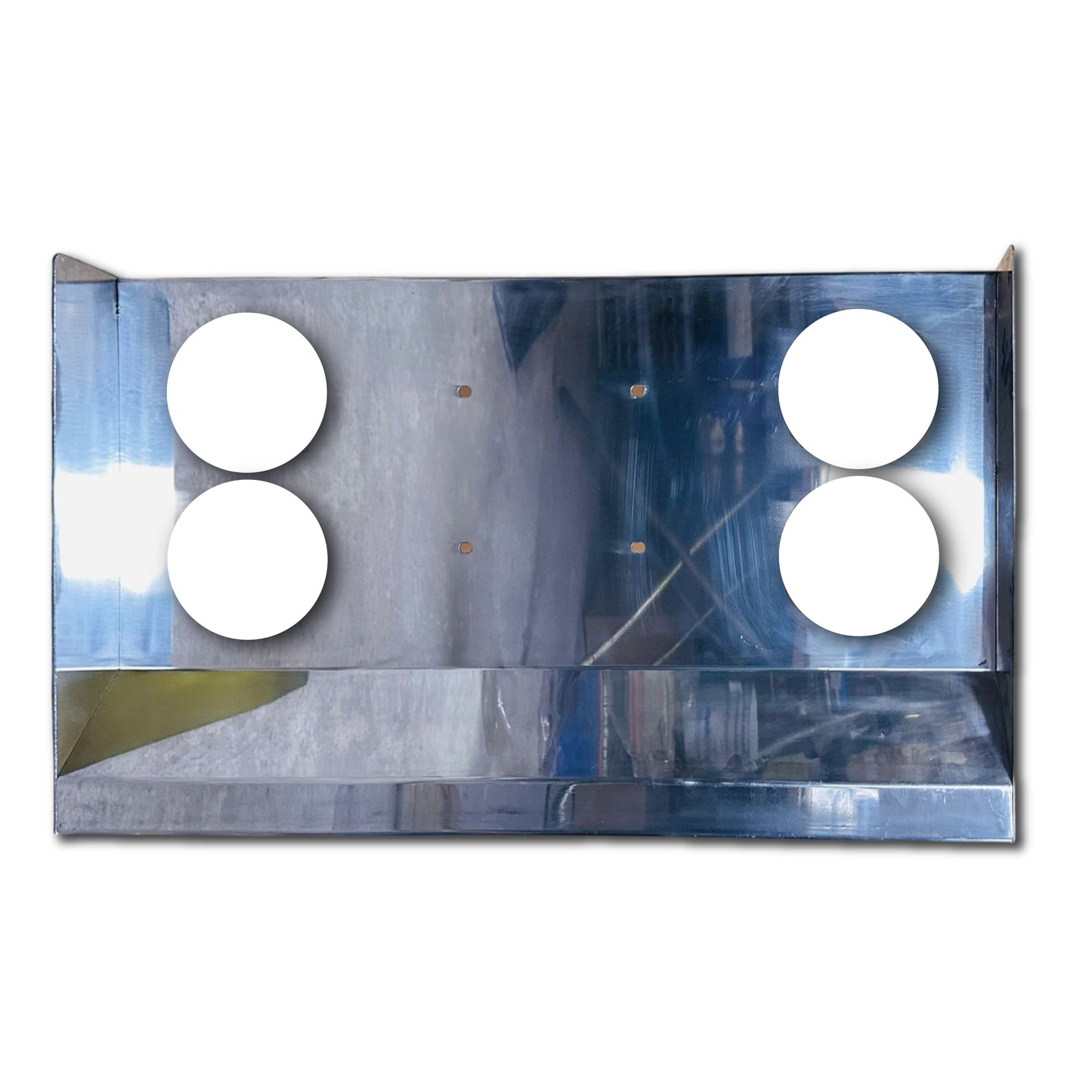 Porta Placa Con Plafonera Para Tracto Camión Acero Inox