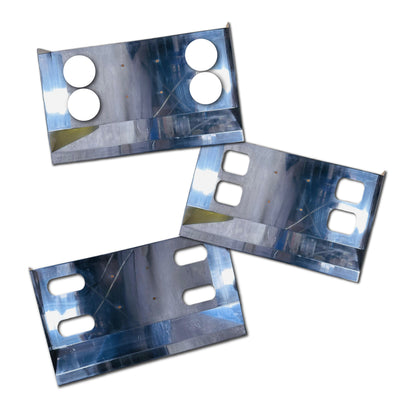 Porta Placa Con Plafonera Para Tracto Camión Acero Inox