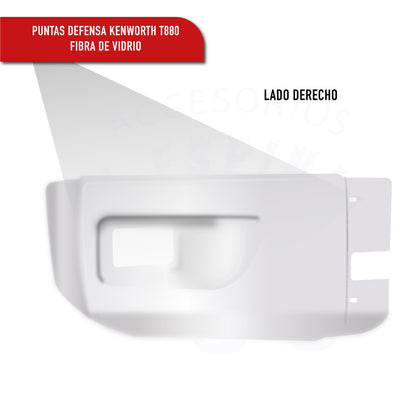 Punta De Defensa Izq O Der Kenworth T880 Fibra De Vidrio
