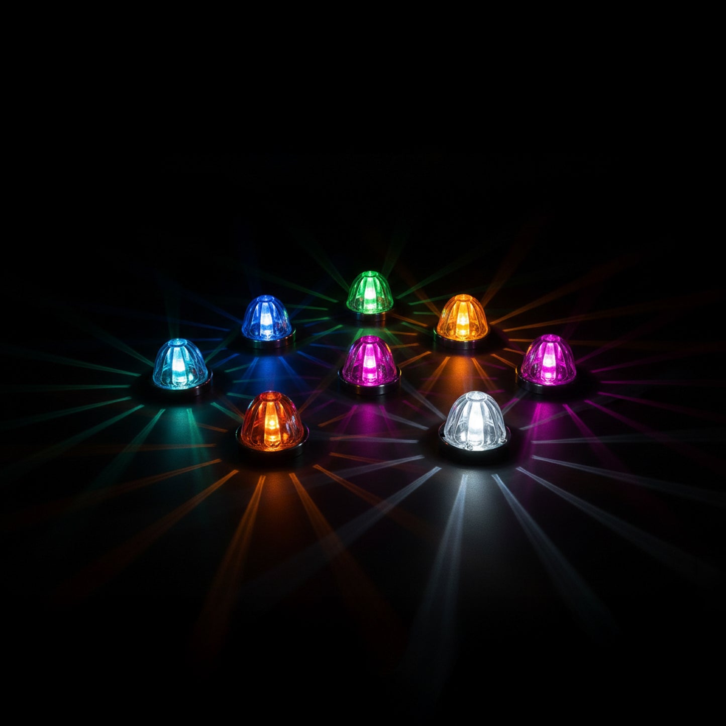 Plafón Led Watermelon Luz Estrella Multicolor De Vidrio
