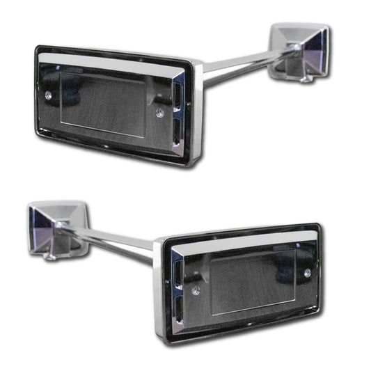 Par De Corneta Metálica Tipo Hadley Rectangular Claxon 12/24v