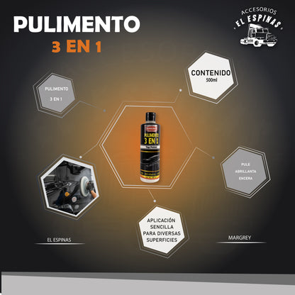 Abrillantador Pulimento 3 En 1 de 500ml