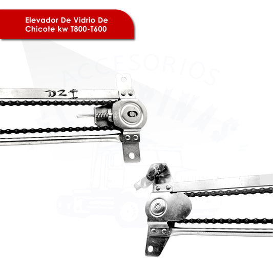 Elevador De Vidrio Kenworth Para Puerta Con Cadena