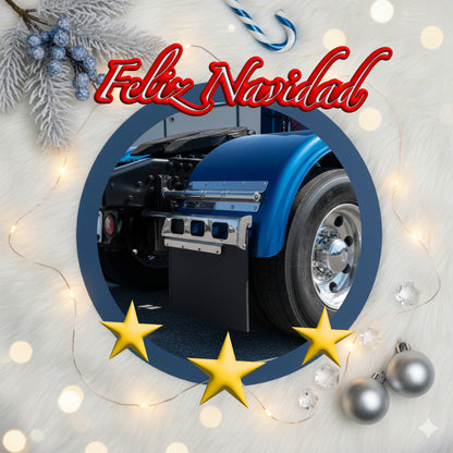 Par De Bazuca Porta Lodera Cromada Para Camión Orificio Con Plafones