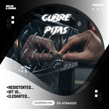 Kit 10 Tapones Cubre Pijas, Cubre Tornillos Plástico Cromado